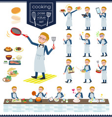 flat type blue tuxedo men_cooking