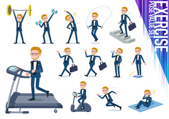 flat type blue tuxedo men_exercise