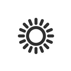 Sun icon template color editable. Sun symbol vector sign isolated on white background. Simple logo vector illustration for graphic and web design.