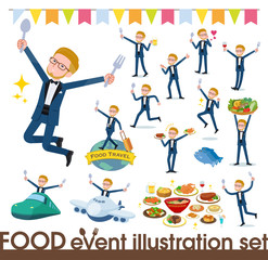 flat type blue tuxedo men_food festival