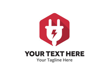 Obraz premium simple electrical logo creative design in flat style with color . electricity logo creative design for identity and business