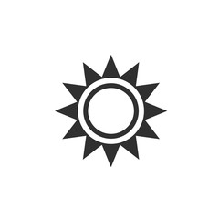 Sun icon template color editable. Sun symbol vector sign isolated on white background. Simple logo vector illustration for graphic and web design.
