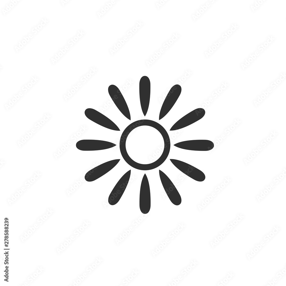 Poster sun icon template color editable. sun symbol vector sign isolated on white background. simple logo v