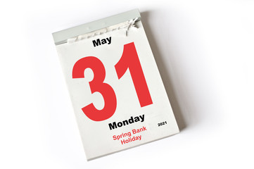31. May 2021 Spring Bank Holiday