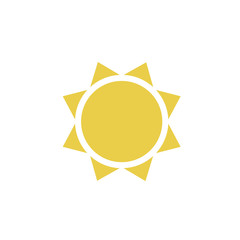 Sun icon template color editable. Sun symbol vector sign isolated on white background. Simple logo vector illustration for graphic and web design.