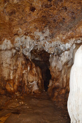 stalagmite the form like a bunch of bats