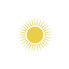Sun icon template color editable. Sun symbol vector sign isolated on white background. Simple logo vector illustration for graphic and web design.