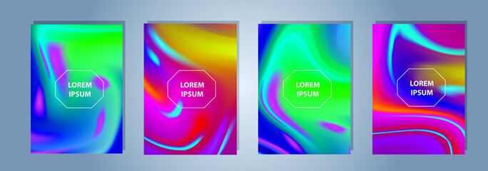 Set of A4 Vector EPS 10 illustration Gradient Background Texture. Template for design, banner, flyer, business card, poster, wallpaper, brochure, smartphone screen, mobile app.