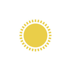 Sun icon template color editable. Sun symbol vector sign isolated on white background. Simple logo vector illustration for graphic and web design.