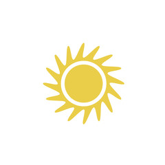 Sun icon template color editable. Sun symbol vector sign isolated on white background. Simple logo vector illustration for graphic and web design.