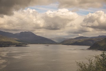 clouds over mountains