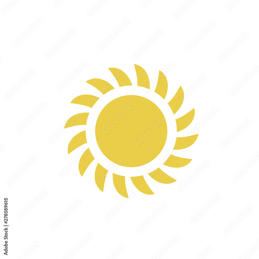 Poster sun icon template color editable. sun symbol vector sign isolated on white background. simple logo v
