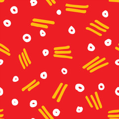 Abstract Seamless Pattern. Brush Strokes.