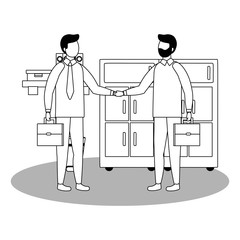 Businessmen avatar cartoon design vector illustrator