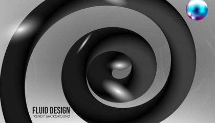 Vector Illustration of Creative background design with fluid colorful shapes. Trendy color gradients.