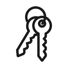 key - minimal line web icon. simple vector illustration. concept for infographic, website or app.