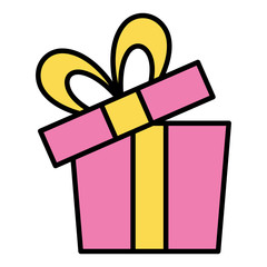 gift box present isolated icon
