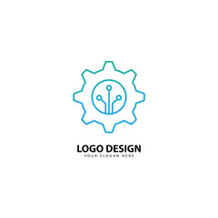 light bulb line logo design energy, concept idea of ​​electric power