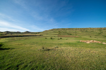 Fototapeta premium Valdelinares mountains in summer a sunny day