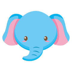 cute little elephant baby character