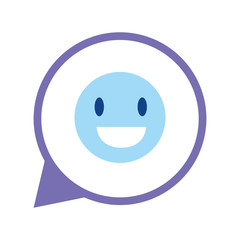 Obraz premium social media talk bubble emoticon