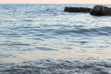 waves on the beach background