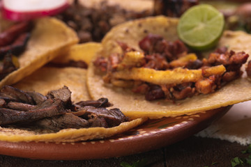Tacos de Mexico, tacos carne asada, tacos de arrachera, tacos de al pastor, cultura mexicana