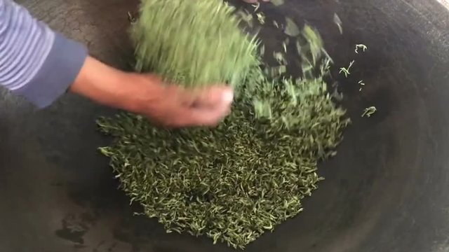 Fried tea background