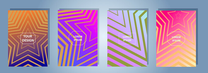 A4 format colorful gradient modern cover design. Geometric shapes and lines. Background for banner, flyer, business card, poster, wallpaper, brochure
