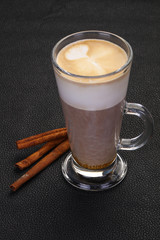 Capuccino in the glass