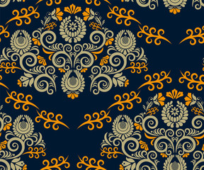 Vector ornamental hand drawing decorative background. Ethnic seamless pattern ornament. Vector pattern.