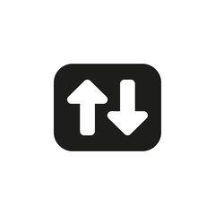 Up, down Arrow icon. Vector illustration, flat design.