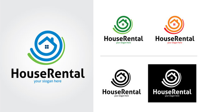 House rental creative and minimal logo template