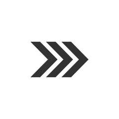 Arrow, forward icon. Vector illustration, flat design.