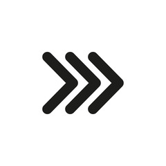 Arrow, forward icon. Vector illustration, flat design.