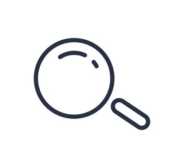 Search icon isolated on white background. Trendy search icon in flat style. Magnifying glass icon for symbol design sign