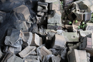 Pile of destroyed rubble 