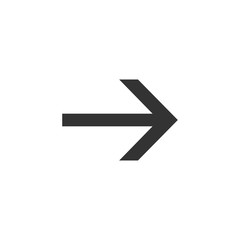 Arrow, forward icon. Vector illustration, flat design.