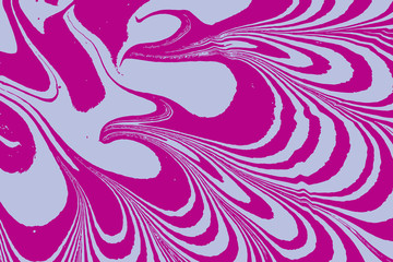 Beautiful purple marble pattern. Art in color. Ebru- Turkish paper. Abstract art wallpaper. Acrylic painting. For trendy background, posters, cards and invitations. Vector.