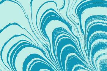 Trendy pastel color marble paper. Puzzle marbleized effect. Ancient oriental drawing technique. Swirls ripples and waves. Vector.