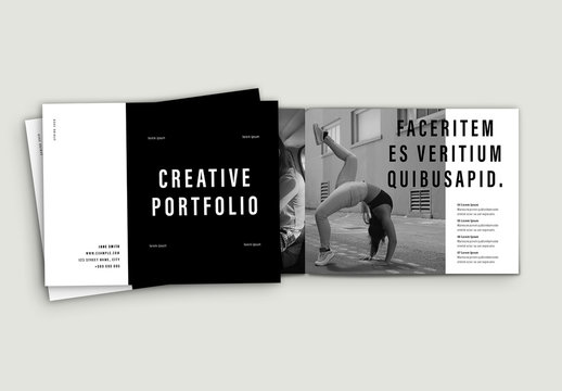 Black and White Portfolio Layout