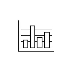 Business bars graphic outline icon. Element of finance illustration icon. signs, symbols can be used for web, logo, mobile app, UI, UX