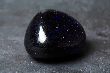 Aventurine blue. Semi-precious or ornamental stone, a kind of quartz