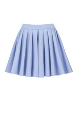 Blue skirt for girl. Isolated on a white background.