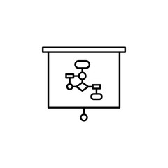 Flow chart finance chart outline icon. Element of finance illustration icon. signs, symbols can be used for web, logo, mobile app, UI, UX