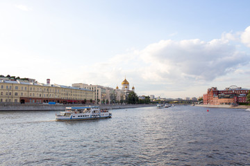 Obraz premium Russia, Moscow, Panorama of the city near the Krymsky Val.