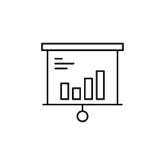 Bar chart finance chart outline icon. Element of finance illustration icon. signs, symbols can be used for web, logo, mobile app, UI, UX