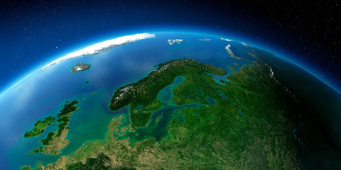 Highly detailed Earth. European part of Russia - 278603658