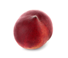 Delicious ripe sweet peach isolated on white