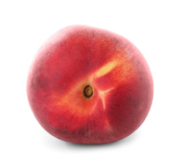 Delicious ripe sweet peach isolated on white